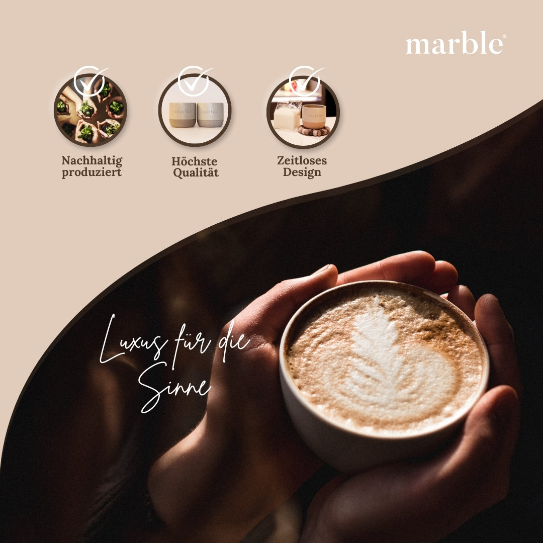 4x marble® Kaffeetassen – Stilvolles Design, 350 ml Fassung, pure Me-Time