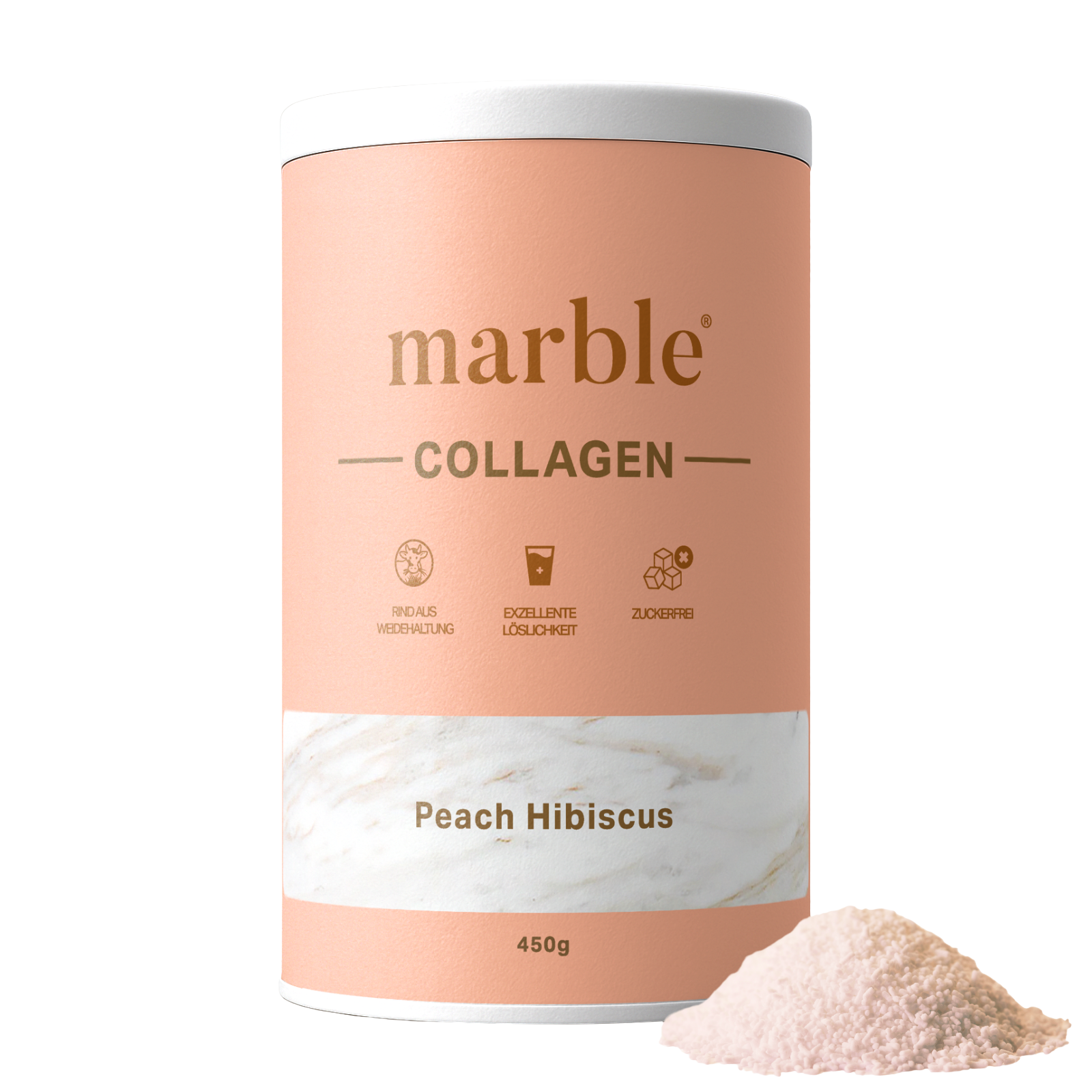 Collagen – Peach Hibiscus | Kollagenpeptide mit natürlichem Aroma | 450 g