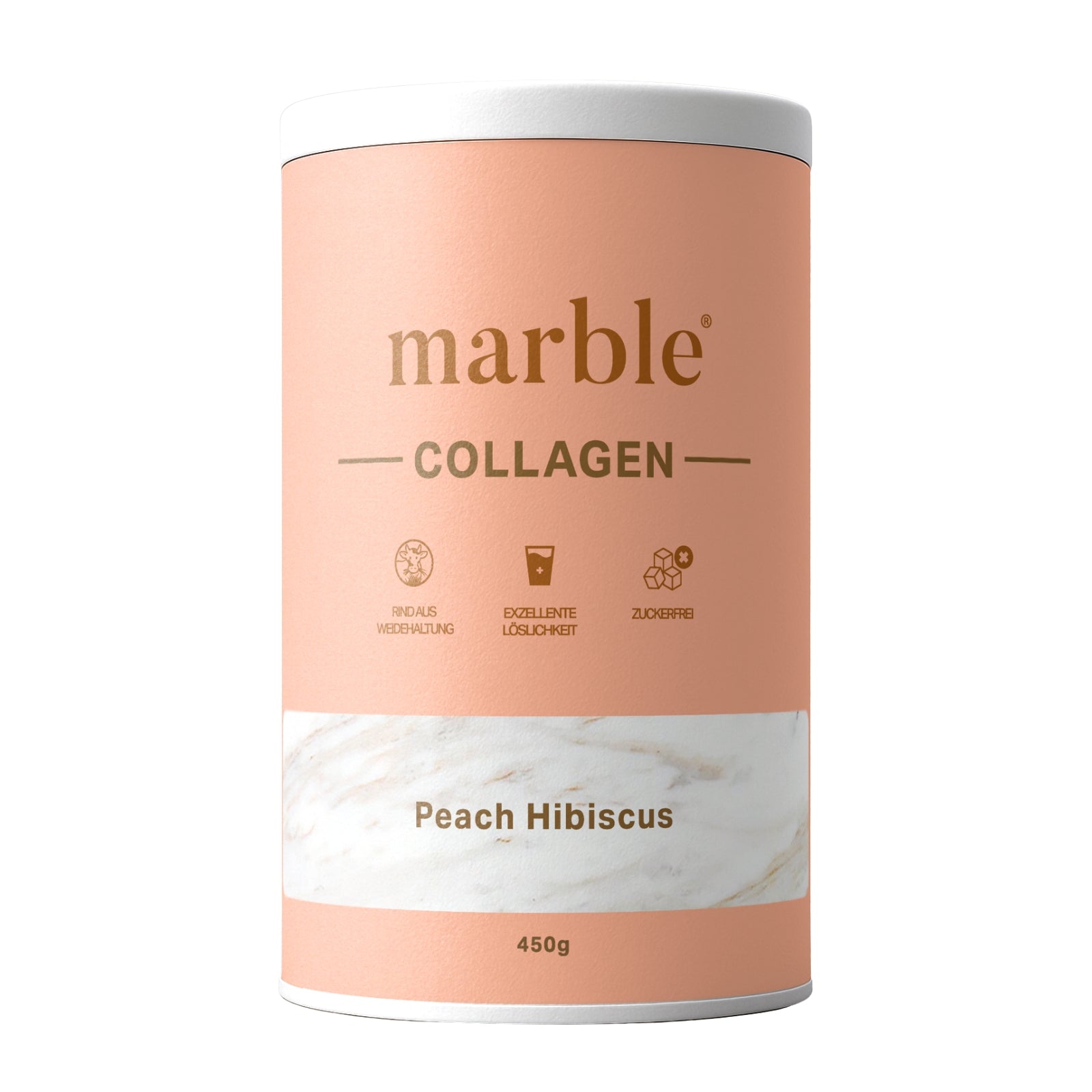 Collagen – Peach Hibiscus | Kollagenpeptide mit natürlichem Aroma | 450 g