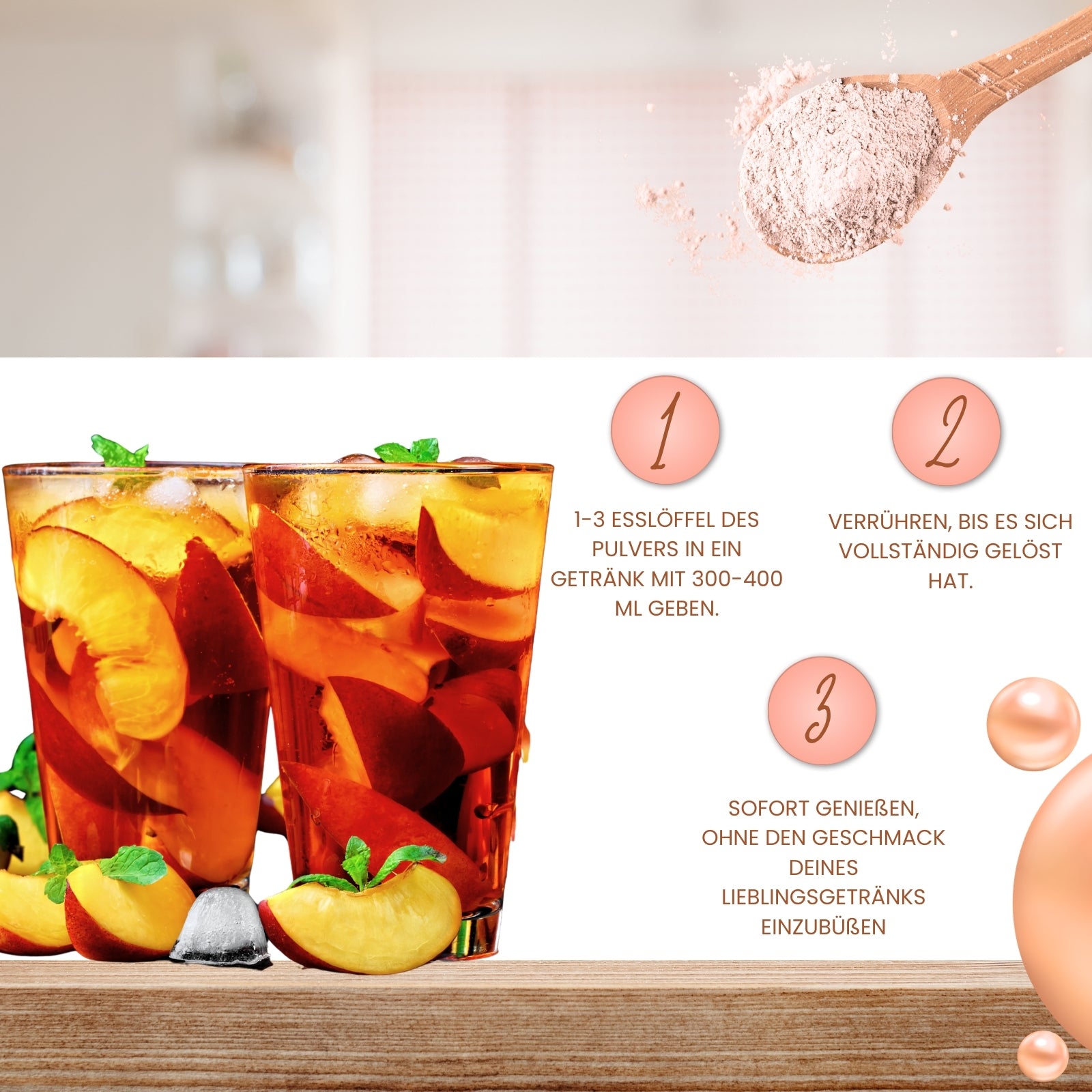 Collagen – Peach Hibiscus | Kollagenpeptide mit natürlichem Aroma | 450 g