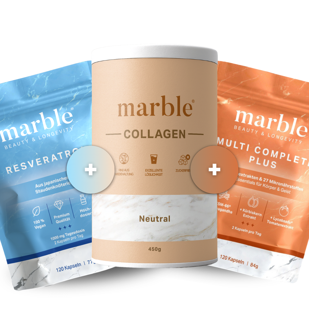 Daily Beauty Routine – Collagen + Resveratrol + Multi Complete | Das tägliche 3-Produkt-Set