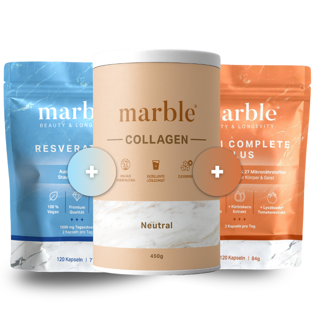 Daily Beauty Routine – Collagen + Resveratrol + Multi Complete | Das tägliche 3-Produkt-Set