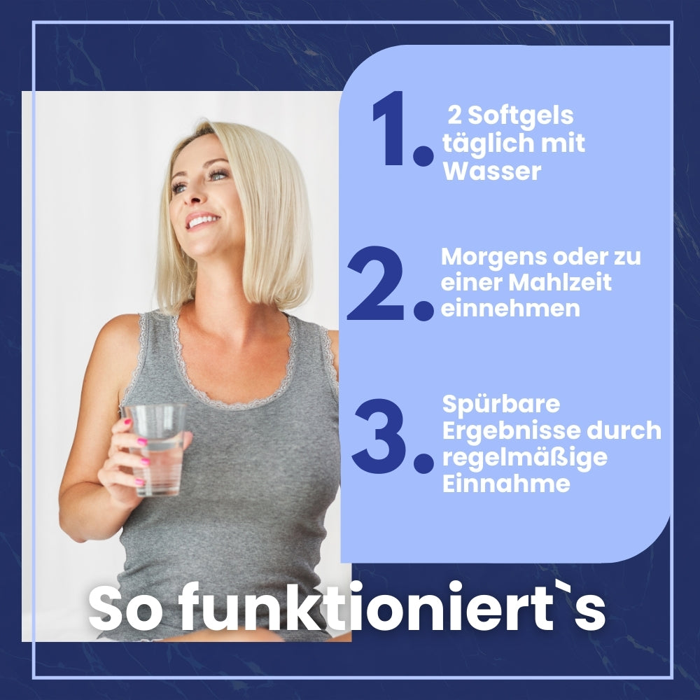 Omega-3 – 2000 mg Fischöl mit EPA & DHA | Für normale Herzfunktion | 90 Softgels
