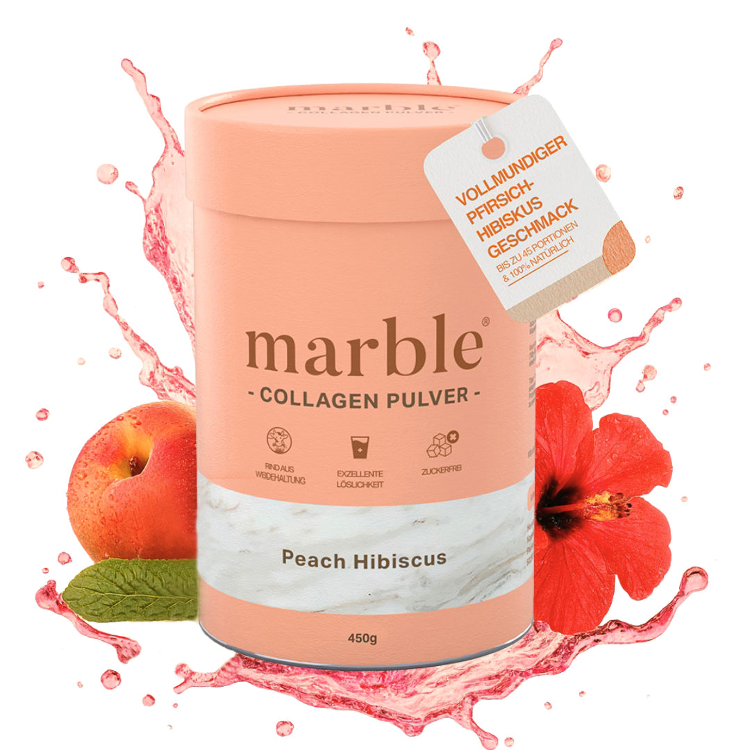 Kollagen Pulver 450g, Peach-Hibiskus
