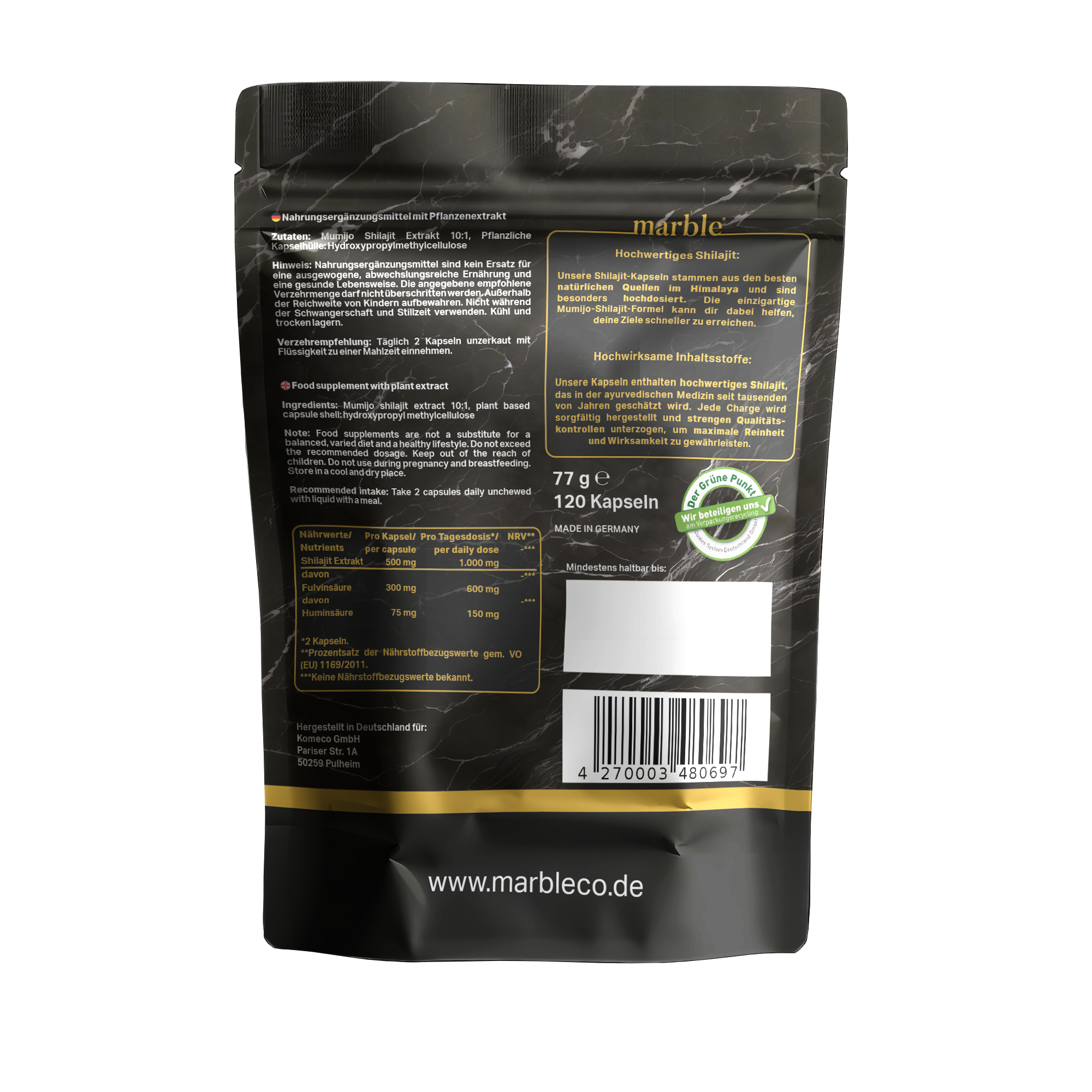 Shilajit Original Himalaya Kapseln