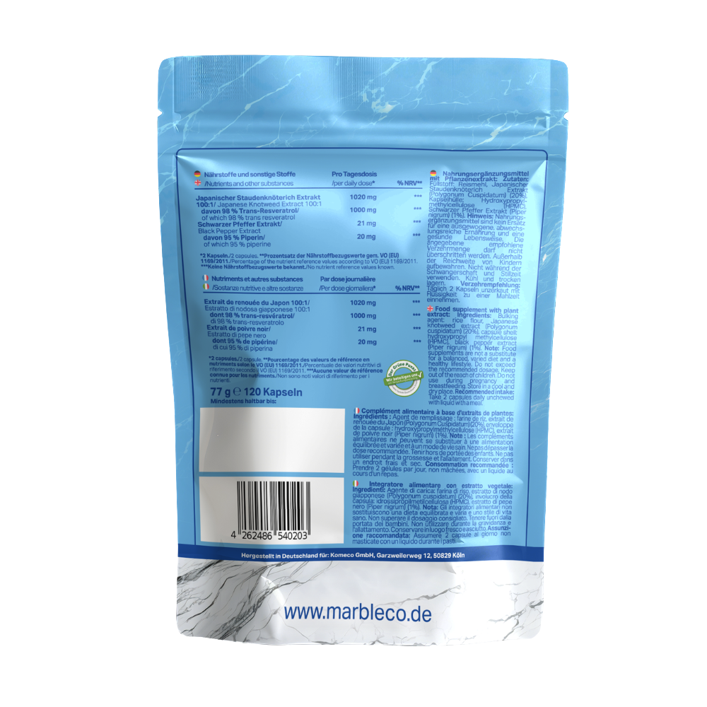 Resveratrol – pflanzlicher Premium-Komplex aus dem japanischen Staudenknöterich