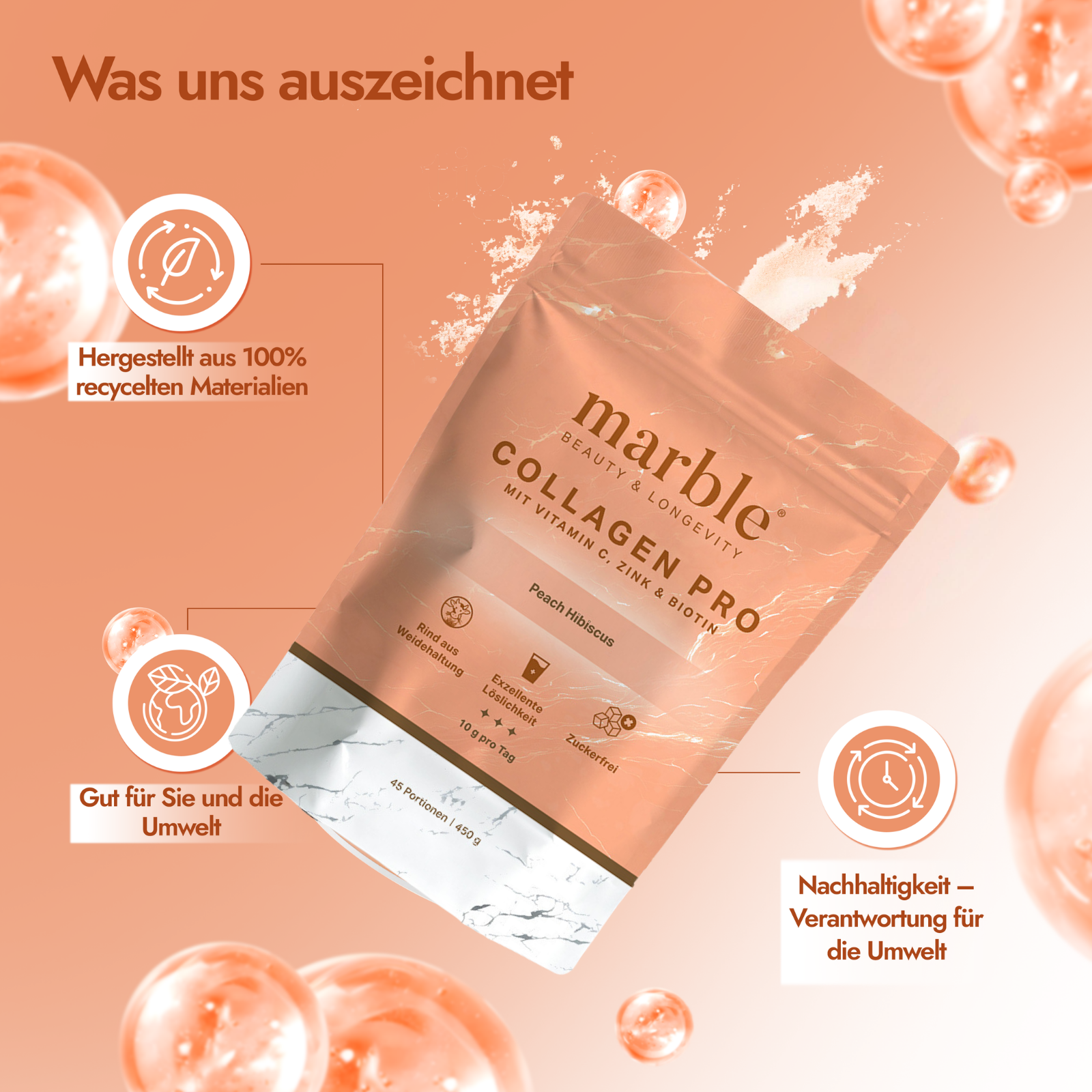 Collagen Pro Peach Hibiscus 450g