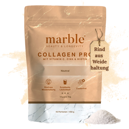 Collagen Pro Geschmacksneutral 450g – Reines Weidekollagen mit Vitamin C, Zink & Biotin