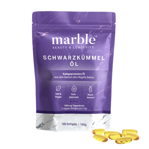 Schwarzkümmelöl – 100 % kaltgepresst & hochdosiert in veganen Softgels