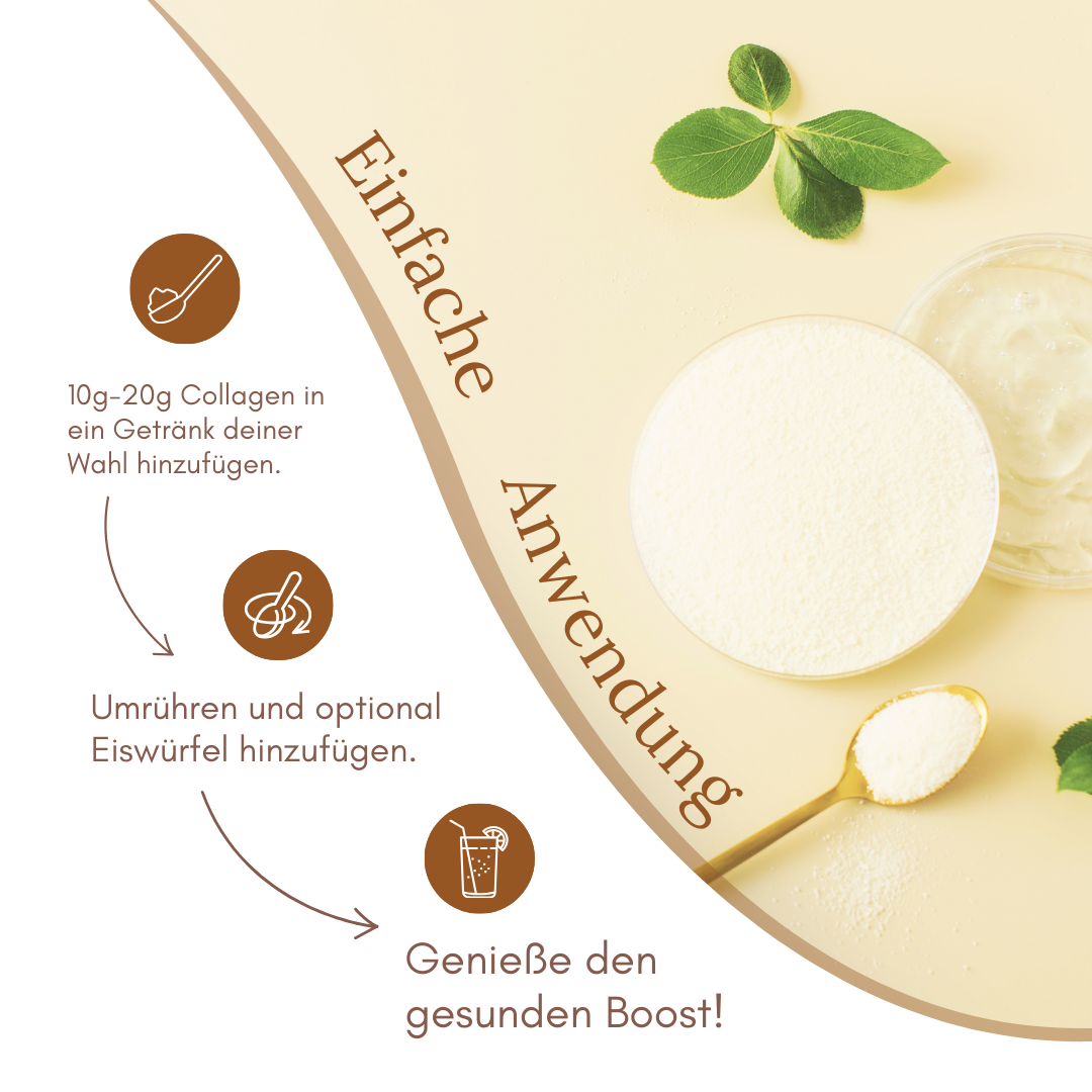 Collagen Pro – Vanilla 450g|Reines Weidekollagen mit Vitamin C, Zink & Biotin