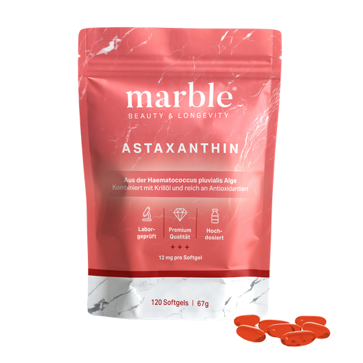 Astaxanthin – Natürliches Carotinoid aus der Haematococcus-Mikroalge | Hochdosiert & vegan | 120 Kapseln