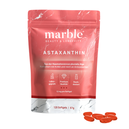 Astaxanthin – Natürliches Carotinoid aus der Haematococcus-Mikroalge | Hochdosiert & vegan | 120 Kapseln