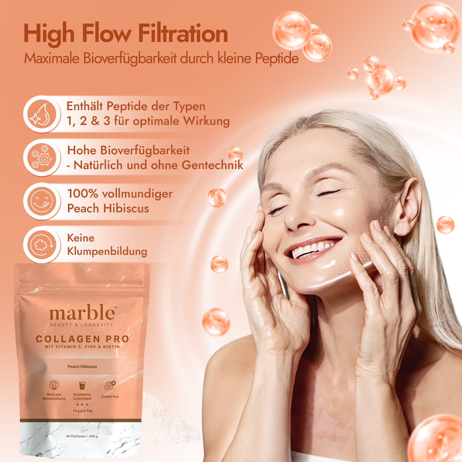 Collagen Pro Peach Hibiscus 450g