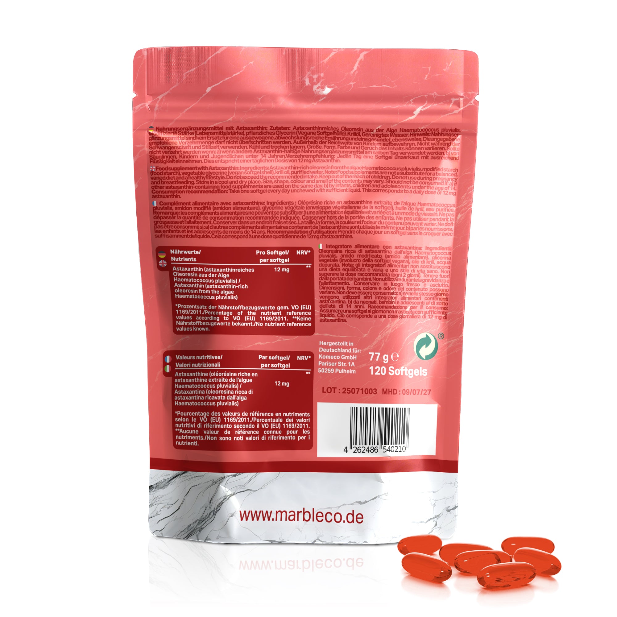 Astaxanthin – natürliches Carotinoid aus der Mikroalge Haematococcus pluvialis
