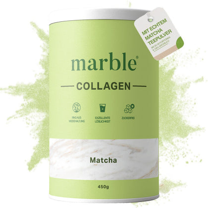 Collagen – Matcha | Kollagenpeptide mit 10 % Matcha-Pulver | 450 g