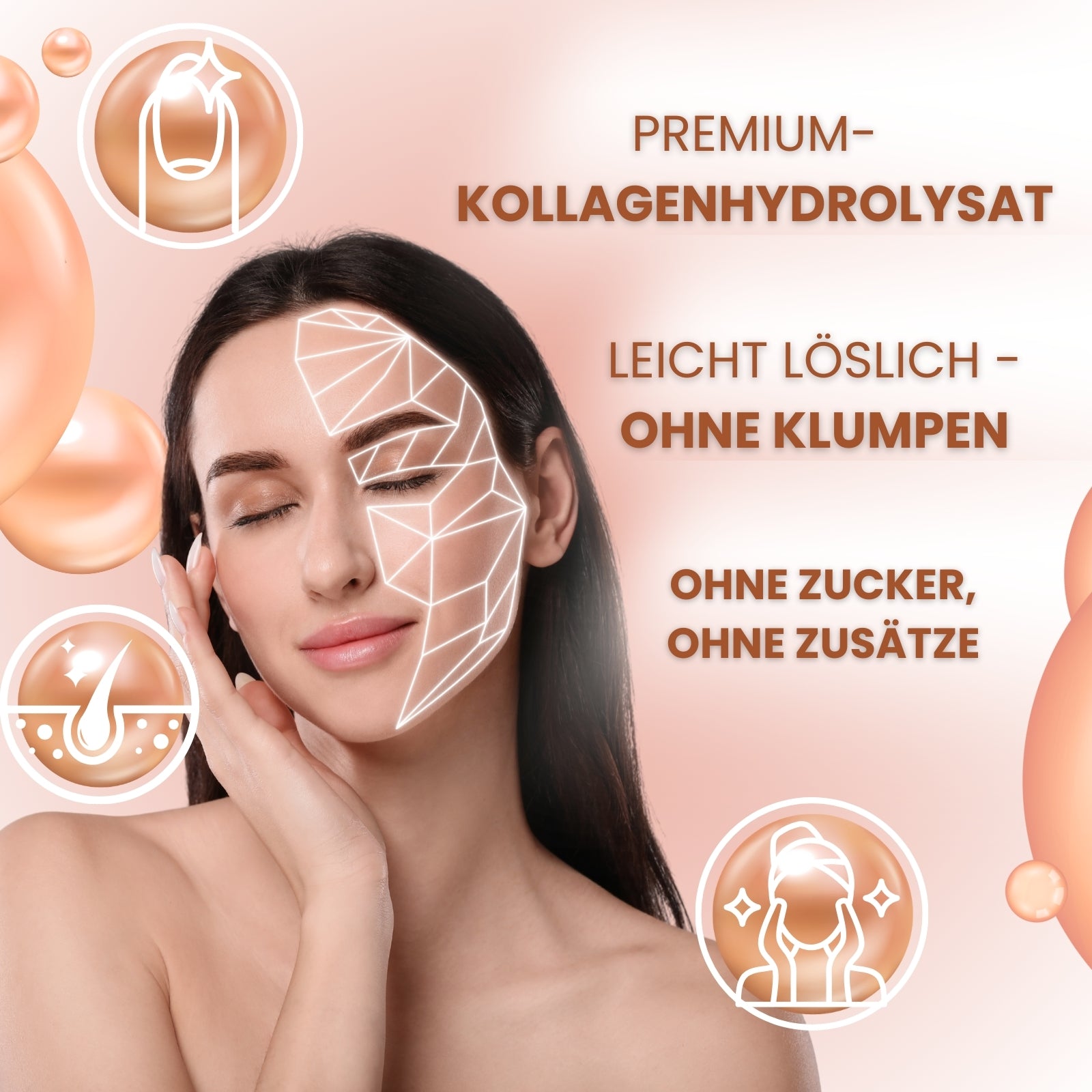 Collagen – Peach Hibiscus | Kollagenpeptide mit natürlichem Aroma | 450 g