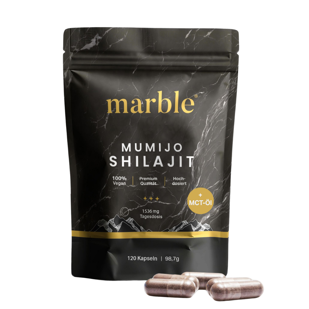 Mumijo Shilajit – 120 Kapseln | Reines 10:1 Shilajit-Extrakt mit MCT-Öl