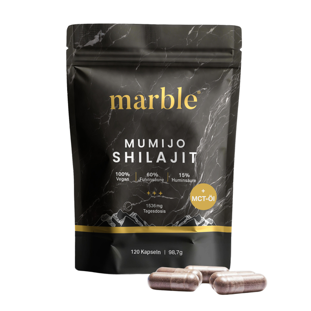 Mumijo Shilajit – 120 Kapseln | Reines 10:1 Shilajit-Extrakt mit MCT-Öl