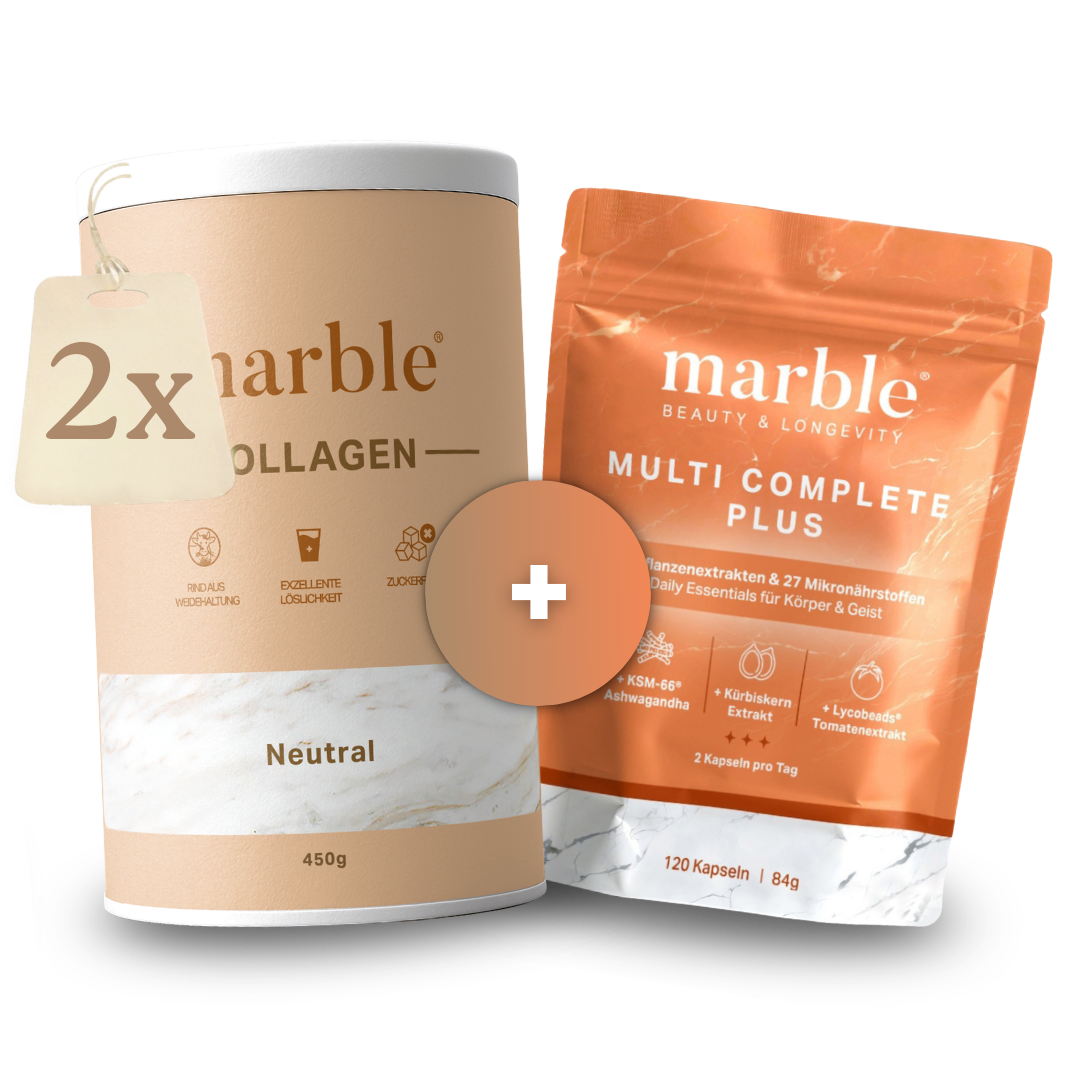 Collagen Duo + Multivitamin – Routine Vorrat (2×450g + 120)