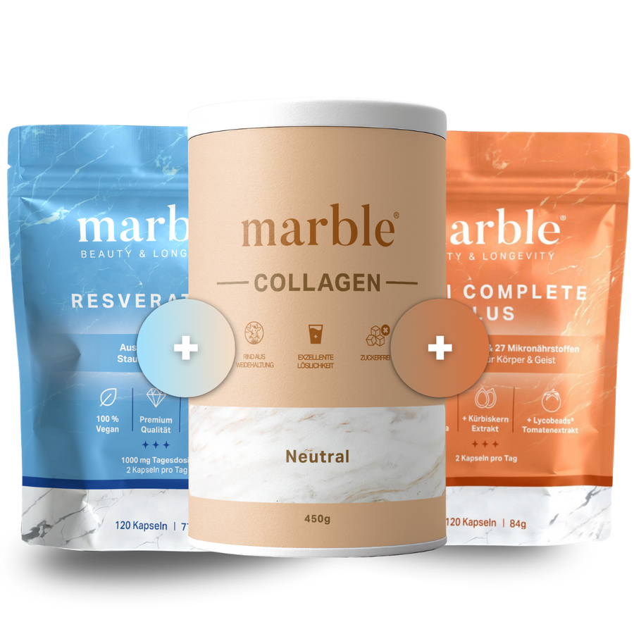 Daily Beauty Routine – Collagen + Resveratrol + Multi Complete | Das tägliche 3-Produkt-Set